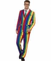 Carnaval kleding heren kostuum regenboog