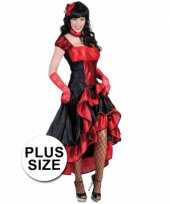 Grote maat carnaval kleding cancan damesjurk